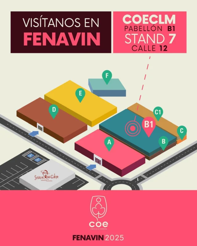 Queda justo una semana para que empiece @fenavin_oficial 

Si eres profesional de la enología, este es tu Colegio. 🍇 🍷 Te esperamos del 6 al 8 de MAYO en FENAVIN y te informaremos de todos los servicios que ofrecemos para profesionales y estudiantes

STAND COECLM
Pabellón B1
Stand 7 - Calle 12

Te esperamos!

#enologosclm #fenavin #colegiados #enologia